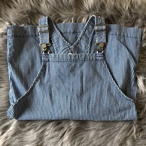 Gymboree kids overall stripped denim dress